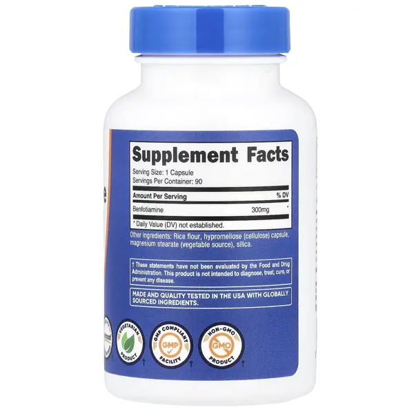 Nutricost Benfotiamine 300 MG Capsules